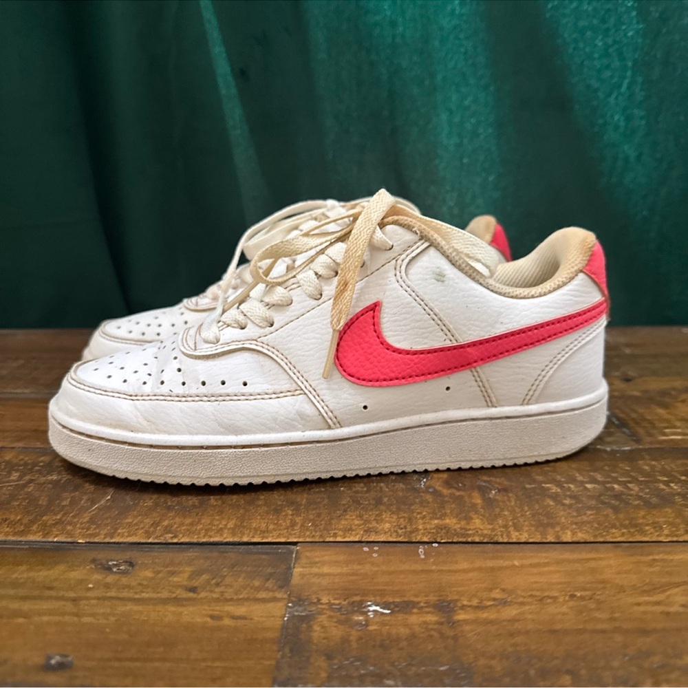 Kids White and Pink Sneakers